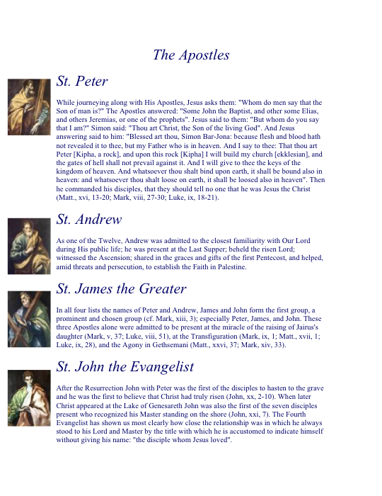 First page of The Apostles
